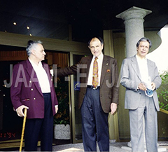 From left to right: Manouchehr Bibiyan; Ardeshir Zahedi (the Last Ambassador of Iran to the United States, and son-in-law and Adviser to the Shah); Daryoush Homayoun (Minister of Information in the Shah’s Regime)