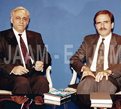 From left to right: Manouchehr Bibiyan; Marvin Zonis (Professor, University of Chicago, and the author of Majestic Failure)